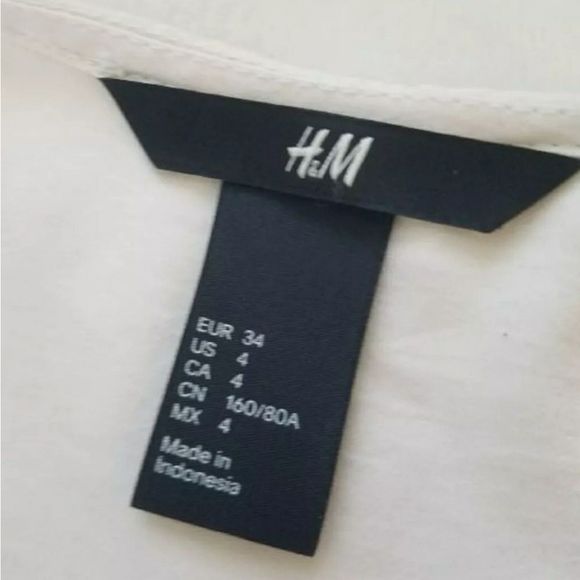 H&M beige  shirt size 4 - Picture 2 of 4